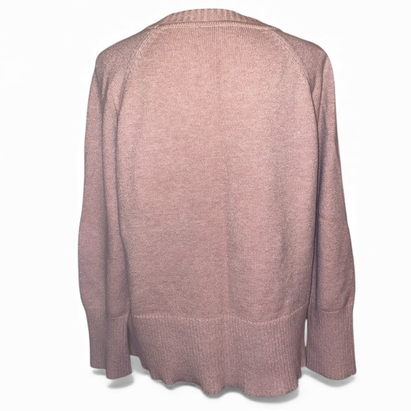 MAGASCHONI Crewneck Long Sleeve Sweater in Dusty Rose Pink in Size LARGE - Picture 2 of 6
